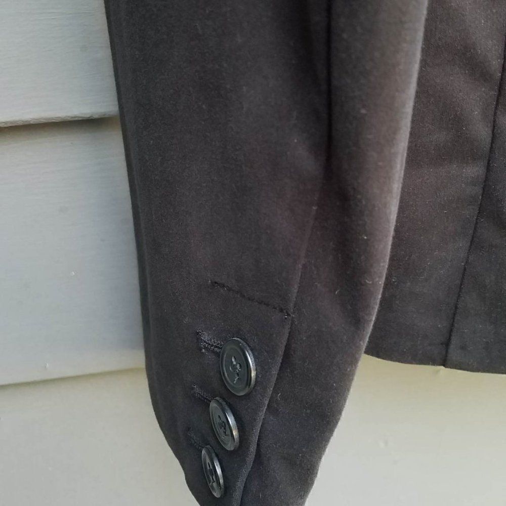 Gap Black Brushed cotton Blend Blazer Size 8 - Picture 6 of 7